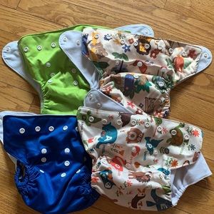 set of 4 cloth diaper covers